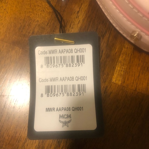 NWT $720 MCM Mini Patricia Round Crossbody Bag in Visetos in Powder Pink! - Picture 12 of 14